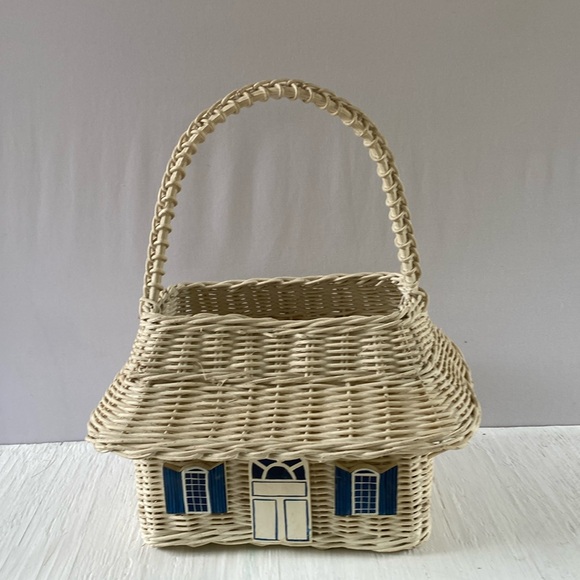 Large Wicker Basket Off White Decorative Basket
